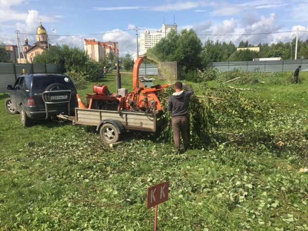 Фото Измельчителя веток. Веткодробилка в аренду в Мытищах