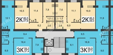 Фото Продам 2-к квартиру 48 м² на 3 этаже 9-этажного кирпичного д