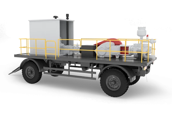Фото Насосный агрегат АН-50 с краном НБ40, электродвигатель 55/1000 ОБП, на прицепе (металлический настил)