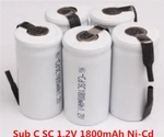 фото Аккумулятор 1,2 v SC 1800 mAh Ni-Cd с техническими выводами