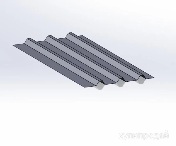 Фото Гофрированные листы 1000x30x2х250 ГОСТ 9234-74 с трапециевидным профилем
