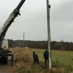 Фото №3 Установка опор и строительство ЛЭП