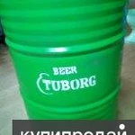 фото Бочка стальная 200л дизайнерская "Tuborg"