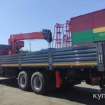 Фото №3 FAW CA3250 6х4 бортовой с КМУ HORYONG HRS216