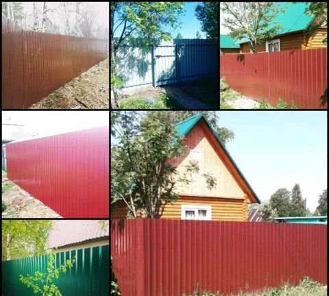 Фото Монтаж Забора из профнастила