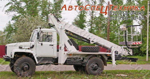 Фото Автовышка АГП-22 с увеличенным вылетом на шасси ГАЗ-33081