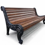 Фото №2 Скамейка парковая «ГОРОД КЛАССИКА» (1.2 м)