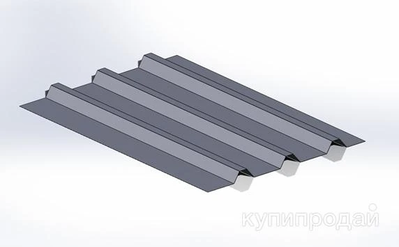 Фото Гофрированные листы 1200x30x3х300 ГОСТ 9234-74 с трапециевидным профилем