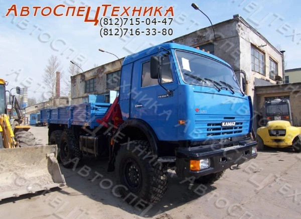 Фото КамАЗ-43118 (бортовой) с манипулятором Amco Veba 807T 2S