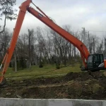 Аренда услуги полноповоротного экскаватора