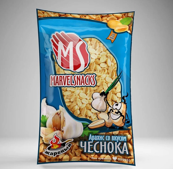 Фото Арахис со вкусом чеснока "Marvelsnacks"70гр-35шт