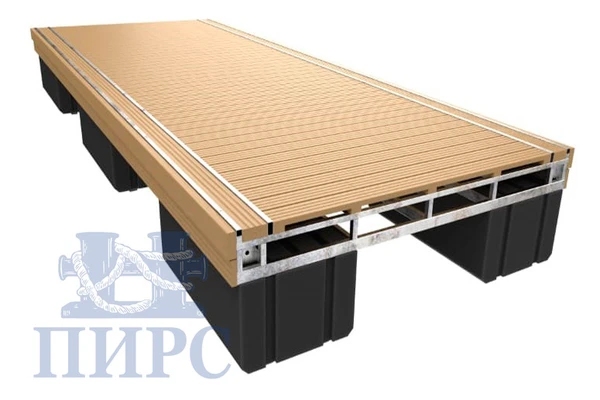 Фото Понтон для плавдома, хаусбота, причал для лодки в сборе