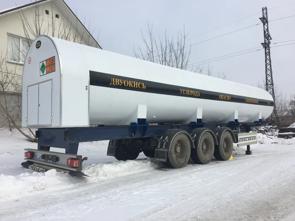 Фото ПОЛУПРИЦЕП-ЦИСТЕРНА ДЛЯ ТРАНСПОРТИРОВКИ И ХРАНЕНИЯ ЖИДКОЙ ДВУОКИСИ УГЛЕРОДА ЦЖУ-22