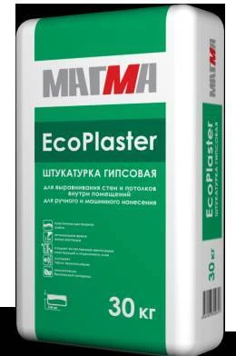 Фото Штукатурка Магма EcoPlaster МР 30кг белая,толщина от 5-30мм