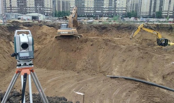Фото Съёмка и подсчёт объёма земляных масс