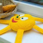 Вязанное солнце солнышко