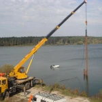 Фото №5  Фундаменты из забивных ж/б 150х150 и трубобетонных свай.
