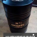 фото Бочка железная 200 литровая дизайнерская " Chanel 5" Черная