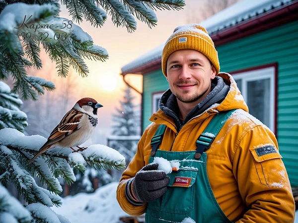 Фото Построим теплый жилой дом на даче в Пензе зимой Каркас-58