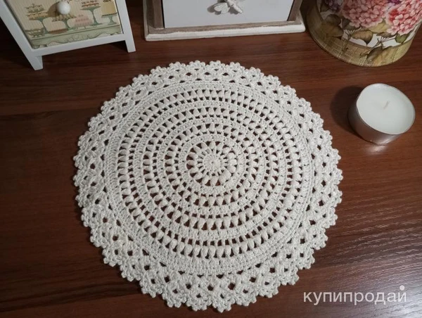 Фото Вязаные салфетки для декора