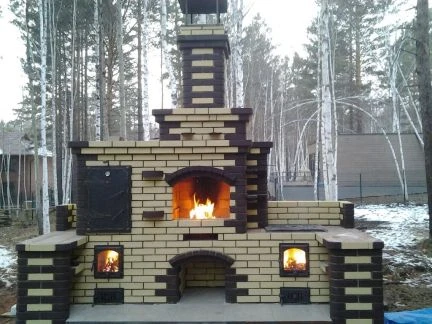 Фото Кладка установка печей каминов барбекю