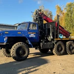 фото Лесовоз Урал турбированный с новым манипулятором Велмаш 10-74