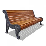 Фото №3 Скамейка чугунная «НОВЫЙ ПАРК2» (0.6м (85 кг.))