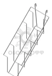 фото П20 Полка наклонная 4 ячейки для колготок