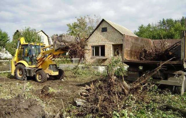 Фото Демонтаж,Уборка участка,Валка деревьев