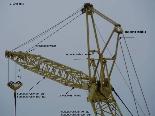 Фото Комплектующие стрелового оборудования крана КС-8165