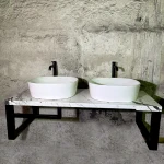 Фото №4 Столешница под раковину в стиле лофт в ванную