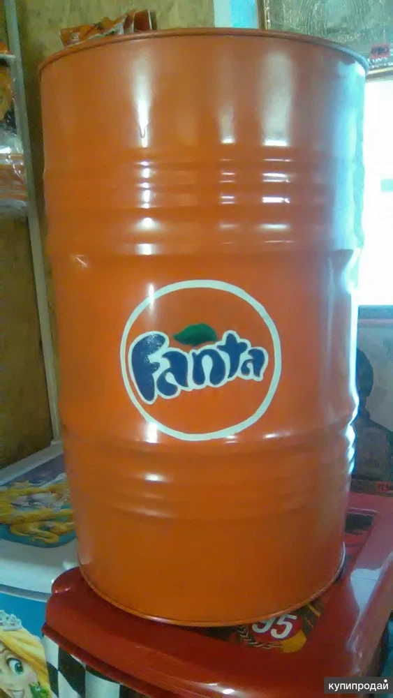 Фото Бочка 60 л железная дизайнерская "Fanta"