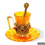 Фото №3 Кофейная чашка "Визирь" из балтийского янтаря