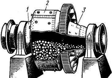 Фото Шаровая мельница, футерованная, объем 1,5 м3