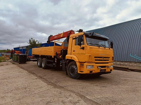 Фото Бортовой КамАз 65115 с КМУ Kanglim 1256