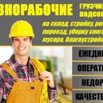 Услуги разнорабочих - подсобников  любое количество человек.