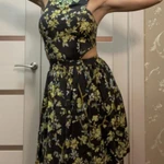 Фото №9 костюм офисный голубой размер 42: платье и кардиган