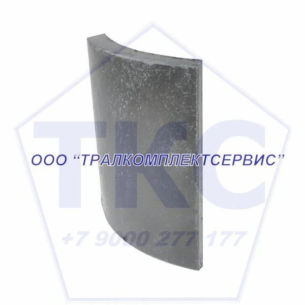 Фото Накладки тормозной колодки ЧМЗАП 314-3502105 с заклепками на ось