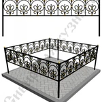 Оградка металлическая на кладбище №15 на заказ