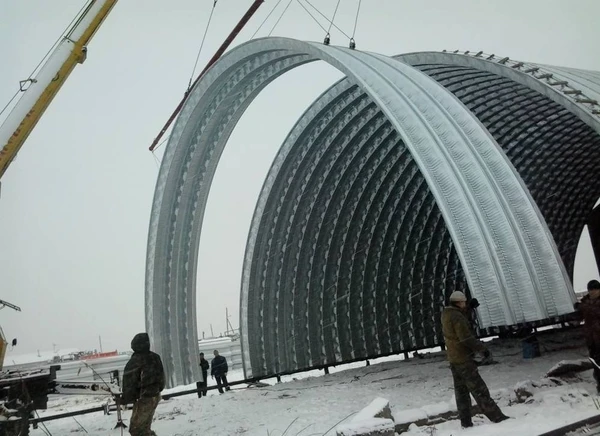 Фото Арочные бескаркасные ангары в Волгограде