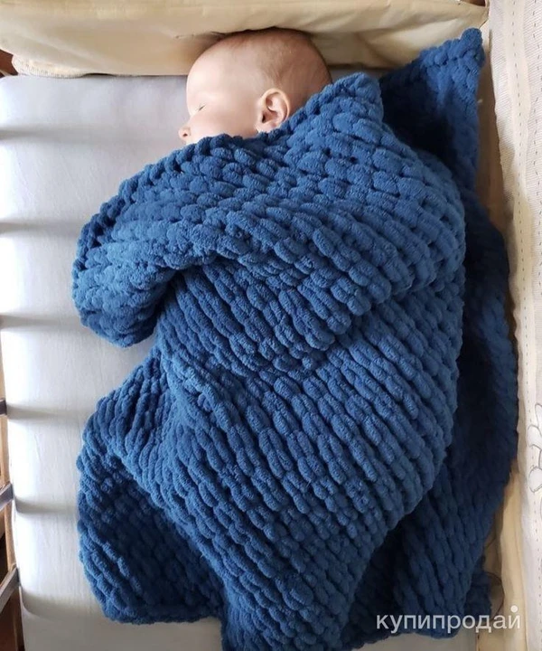 Фото Вяжу детский мягкий плед под заказ