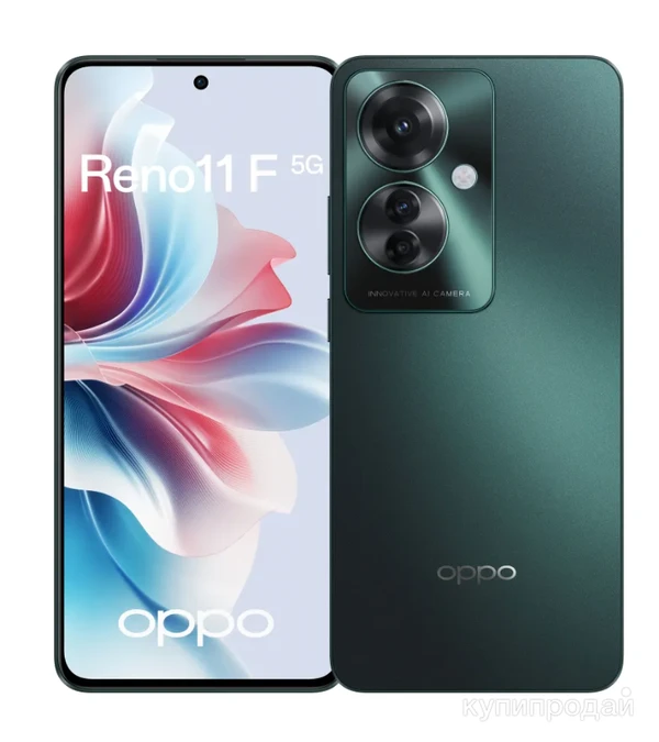 Фото OPPO Смартфон Reno11 F 5G Ростест (EAC) 8/256 ГБ, темно-зеленый, зеленый новинка