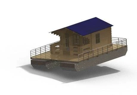Фото Понтон. Плавучая дача (плав-дом) на понтонах 64 кв. м