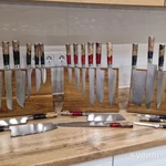 Фото №7 Кухонные ножи дамасской стали, набор из 8 ножей в комплекте с подставкой