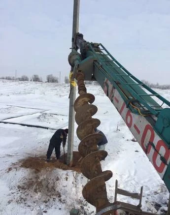 Фото Бурение под столбы, опоры, сваи, фундамент