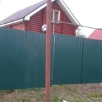 Фото №2 забор профнастил, металлический, деревянный