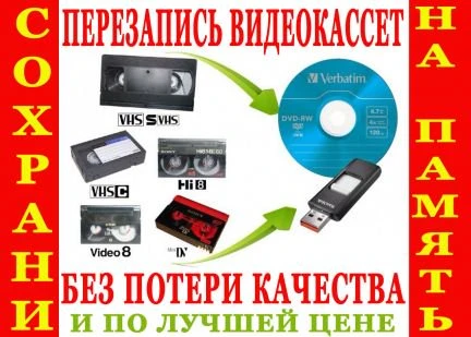 Фото С видеокассет на DVD или флешку перепишу