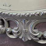 Фото №6 Большое круглое зеркало в раме серебро с патиной Д=140см