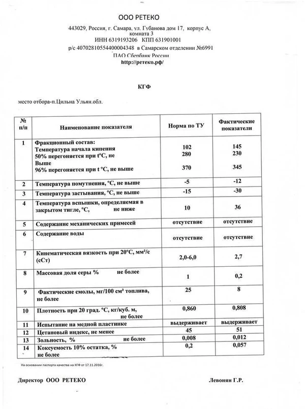 Фото Керосино-газойлевая фракция КГФ п.Цильна (Ульян.обл.)