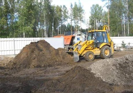 Фото Планировка участков подготовка к строительству Экскаватор